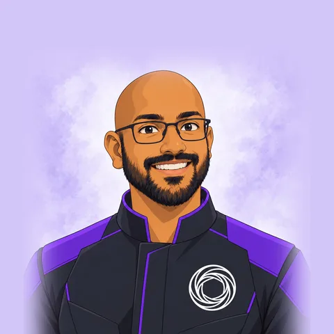 Kiran Pasavedala, AI-generated portrait in the Wexa crew uniform
